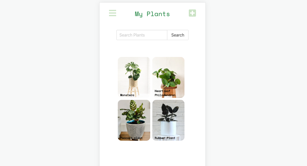 Leafy app demo on mobile